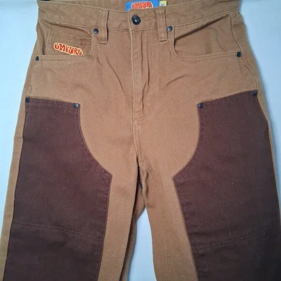 Empyre Double Knee Pants Size 30x27 Brown Canvas Work Streetwear READ - Picture 7 of 16